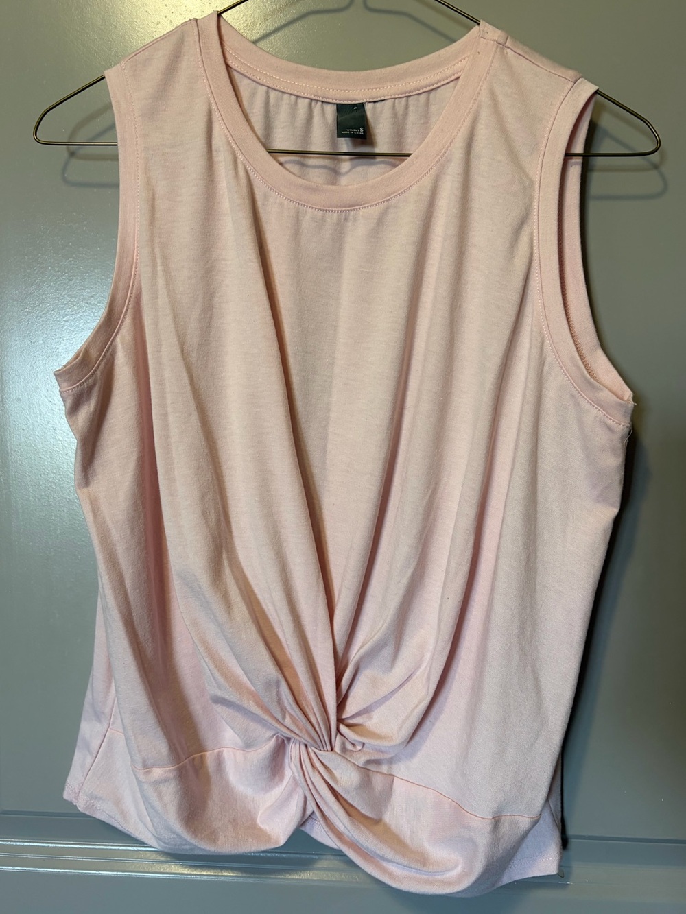 Eddie Bauer Twist-Front Sleeveless Tank Top - Pale Pink